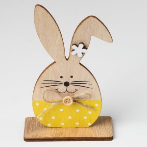 Cartoon Rabbit Wooden Decorative Object