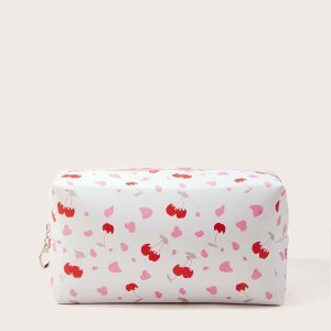 Cherry Pattern Makeup Bag