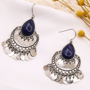 Shein - Disc charm drop earrings