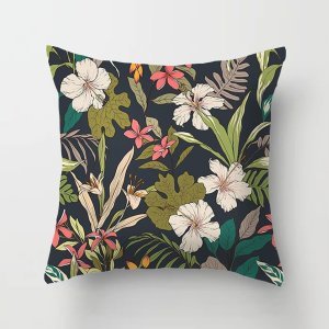 Flower Print Cushion Cover