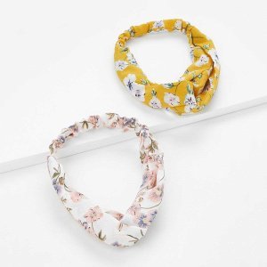 Flower Print Headband 2pcs