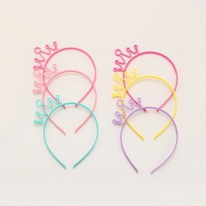 Shein - Girls crown decorated headband 6pcs