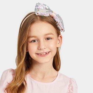 Shein - Girls sequin bow headband