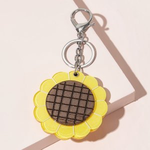 Shein - Glitter sunflower charm keychain