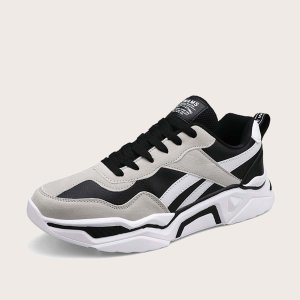Shein - Men lace-up wide fit sneakers