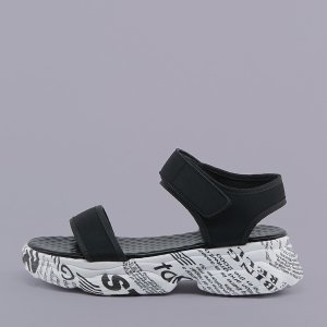 Open Toe Velcro Band Chunky Sole Sandals