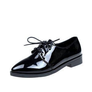Patent Leather Lace Up Oxfords