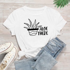 Plus Plants And Letter Graphic Tee