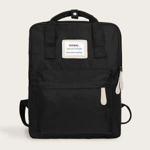 Pocket Front Square Shaped Backpack