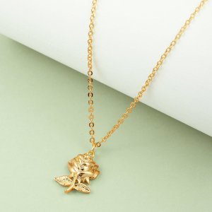 Rose Pendant Dainty Chain Necklace