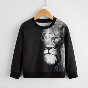 Toddler Boys 3D Lion Print Sweatshirt