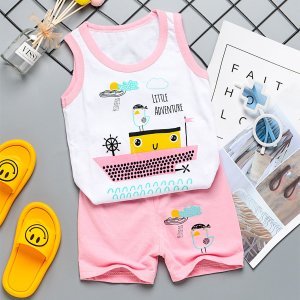 Toddler Girls Cartoon & Letter Graphic Tank Top With Shorts