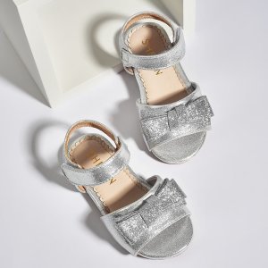 Toddler Girls Glitter Decor Metallic Sandals