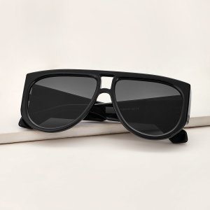 Top Bar Acrylic Frame Sunglasses With Case
