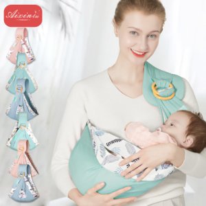 Baby Wrap Sling Carrier Infant Peuter Carrier Bag Stof Katoen Bloemen Zachte Comfortabele Dual Gebruik Borstvoeding Verpleging Cover
