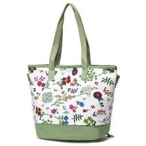 Productspro - Dames canvas bloemen tassen casual schouder strandtassen multifunctionele rugzak crossbody tassen - hemelsblauw
