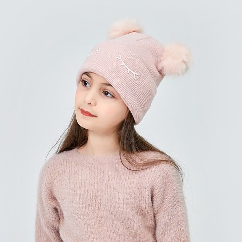 Productspro - Eenhoorn meisje mutsen hoed pompon winter kinderen hoed gebreide leuke cap voor meisjes jongens mode hoed baby mutsen