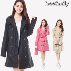 Productspro - Freesmily nieuwebrandbig size vrouwen dunne poncho dames waterdichte lange slanke regenjas volwassenen regen jas met riem - khaki