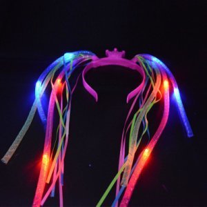 Licht Up Vlechten Kroon Noodle Haarband LED Knippert Pijp Hoofdbanden Vrouwen Meisjes Rave Glow Verjaardagsfeestje Halloween