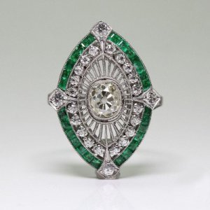 Luxe Groene Steen Ringen Voor Vrouwen Dames Boho Vintage Ring Silver Cubic Zirkoon Engagement Trouwringen Anillos A0357 - 9