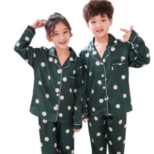 Productspro - Meisjes pyjama lente lange mouw kinderen nachtkleding set zijde pyjama pak jongens pyjama sets voor kinderen trainingspak set