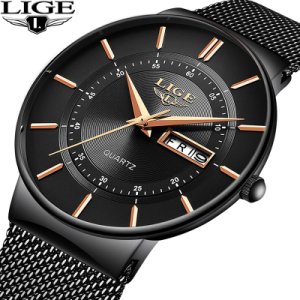 Relogio Masculino LUIK Mode Heren Horloges Topmerk Luxe Quartz Horloge Mannen Casual Slim Mesh Staal Waterdichte Sport Horloge