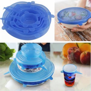 Productspro - Reusable food packaging cover silicon food fresh-keep sealing cap vacuum stretch silicone lids kitchen silicone cover