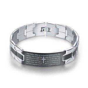 Productspro - Zorcvnes casual bangle armband 316l rvs heren sieraden accessoires jesus cross ontwerp polsband armbanden