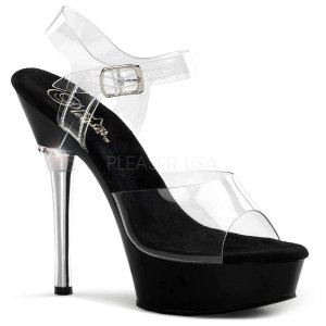 Allure 608 Black Patent Platform Heels
