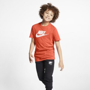 Bawełniany T-shirt dla dużych dzieci Nike Sportswear - Pomarańczowy