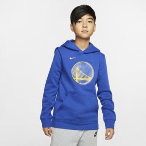 Bluza z kapturem Nike NBA dla dużych dzieci Golden State Warriors Logo - Niebieski