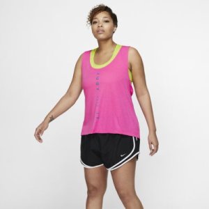 Damska koszulka bez rękawów do biegania Nike Dri-FIT Miler (duże rozmiary) - Różowy