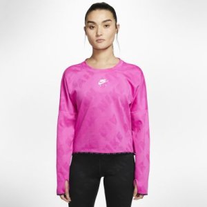 Damska koszulka z długim rękawem do biegania Nike Air - Różowy