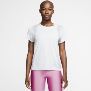 Damska koszulka z krótkim rękawem do biegania Nike - Biel