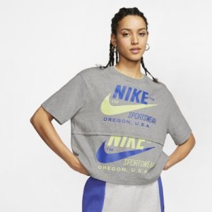 Damska koszulka z krótkim rękawem Nike Sportswear Icon Clash - Szary