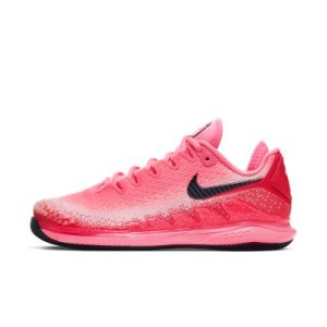 Damskie buty do tenisa na twarde korty NikeCourt Air Zoom Vapor X Knit - Czerwony