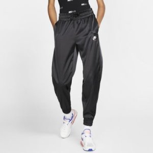 Damskie spodnie dresowe z satyny Nike Air - Czerń