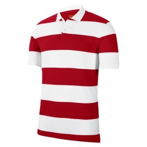 Dopasowana koszulka polo w paski uniseks Nike Polo - Czerwony