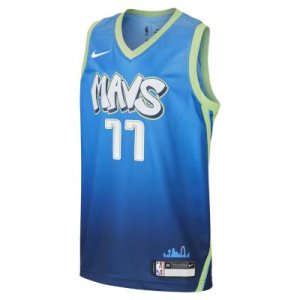 Koszulka dla dużych dzieci Nike NBA Swingman Luka Dončić Mavericks City Edition - Niebieski