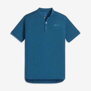 Koszulka polo do tenisa dla dużych dzieci (chłopców) NikeCourt - Niebieski