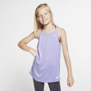 Koszulka treningowa bez rękawów dla dużych dzieci (dziewcząt) Nike Dri-FIT - Fiolet