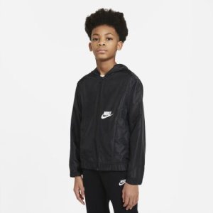 Kurtka z tkaniny dla dużych dzieci (chłopców) Nike Sportswear - Czerń