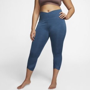 Legginsy damskie 7/8 Nike Yoga (duże rozmiary) - Niebieski