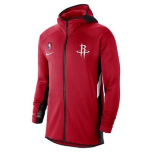 Męska bluza z kapturem NBA Houston Rockets Nike Therma Flex Showtime - Czerwony
