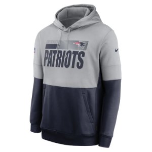 Męska bluza z kapturem Nike Therma Team Name Lockup (NFL New England Patriots) - Szary