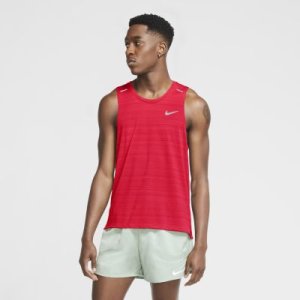 Męska koszulka bez rękawów do biegania Nike Dri-FIT Miler - Czerwony