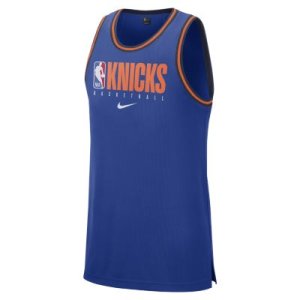 Męska koszulka bez rękawów NBA New York Knicks Nike Dri-FIT - Niebieski
