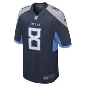 Męska koszulka do futbolu amerykańskiego NFL Tennessee Titans Game Jersey (Marcus Mariota) - Niebieski