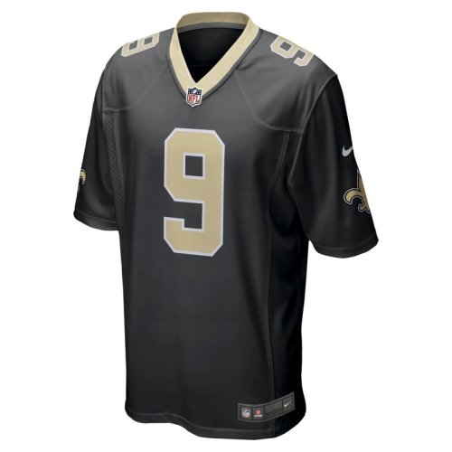 Męska koszulka meczowa do futbolu amerykańskiego NFL New Orleans Saints (Drew Brees) - Czerń