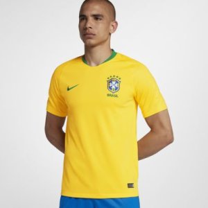 Męska koszulka piłkarska 2018 Brasil CBF Stadium Home - Złoto